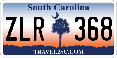 SC license plate ZLR368