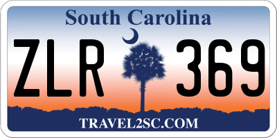 SC license plate ZLR369