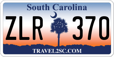 SC license plate ZLR370