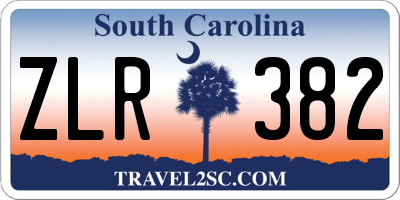 SC license plate ZLR382