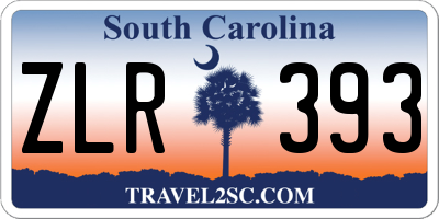 SC license plate ZLR393