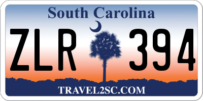 SC license plate ZLR394