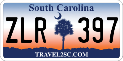SC license plate ZLR397