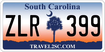 SC license plate ZLR399