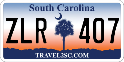 SC license plate ZLR407