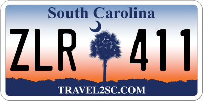 SC license plate ZLR411