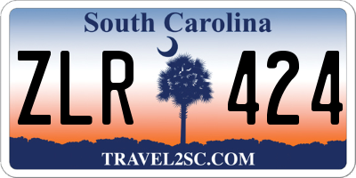 SC license plate ZLR424