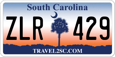 SC license plate ZLR429