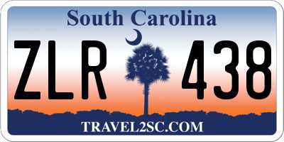 SC license plate ZLR438