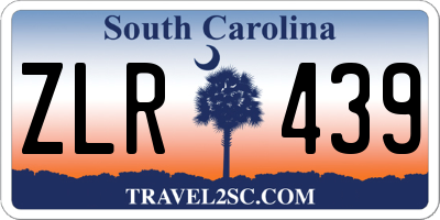 SC license plate ZLR439