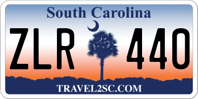 SC license plate ZLR440
