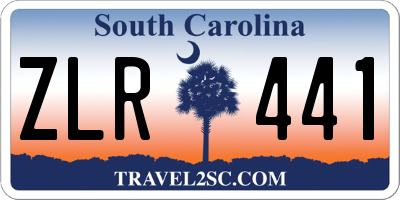 SC license plate ZLR441