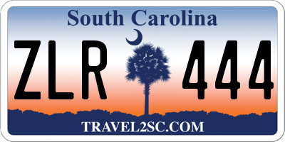 SC license plate ZLR444