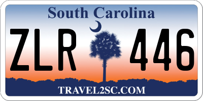 SC license plate ZLR446