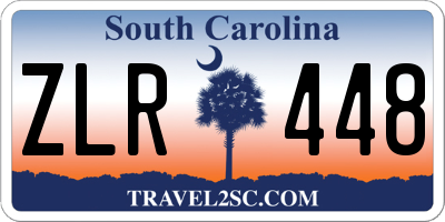 SC license plate ZLR448