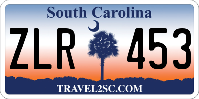 SC license plate ZLR453
