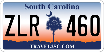 SC license plate ZLR460