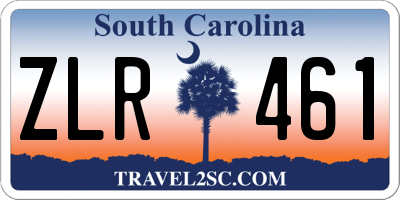 SC license plate ZLR461