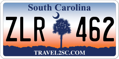 SC license plate ZLR462