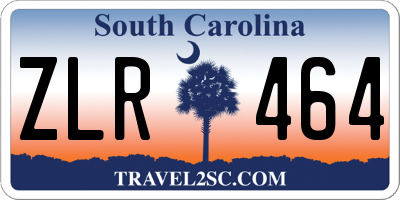 SC license plate ZLR464