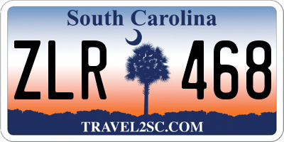 SC license plate ZLR468