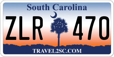 SC license plate ZLR470