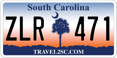 SC license plate ZLR471
