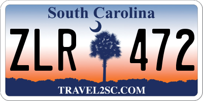 SC license plate ZLR472