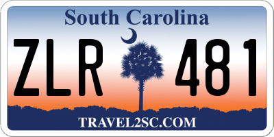 SC license plate ZLR481
