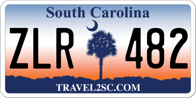 SC license plate ZLR482