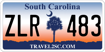 SC license plate ZLR483