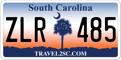 SC license plate ZLR485