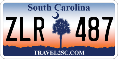 SC license plate ZLR487