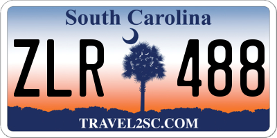 SC license plate ZLR488