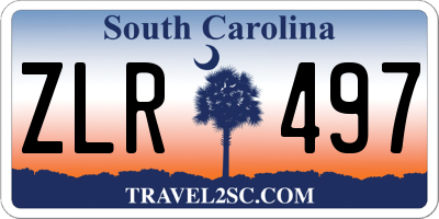 SC license plate ZLR497