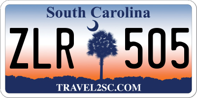 SC license plate ZLR505