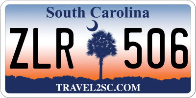 SC license plate ZLR506