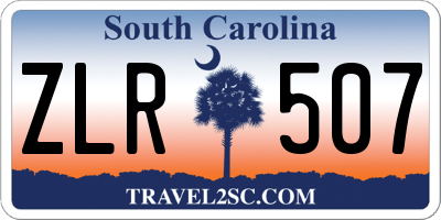 SC license plate ZLR507