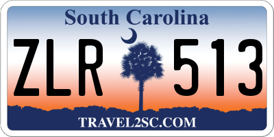 SC license plate ZLR513