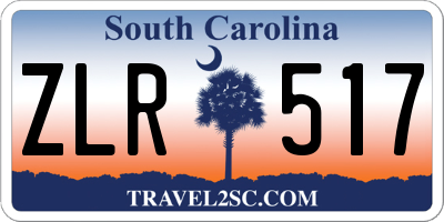 SC license plate ZLR517