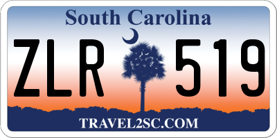 SC license plate ZLR519