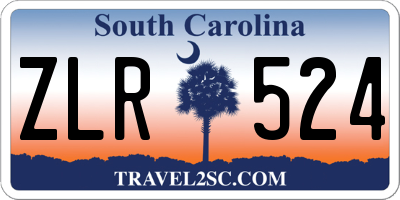 SC license plate ZLR524