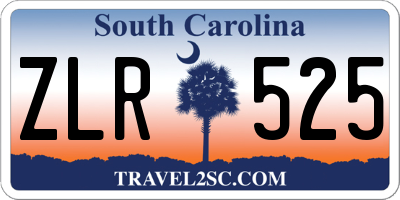 SC license plate ZLR525
