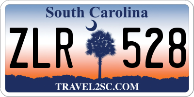 SC license plate ZLR528
