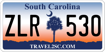 SC license plate ZLR530