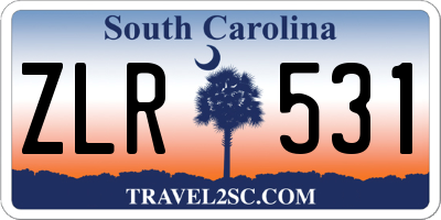 SC license plate ZLR531