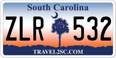 SC license plate ZLR532