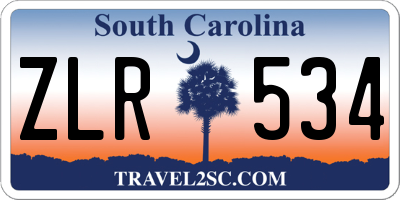 SC license plate ZLR534