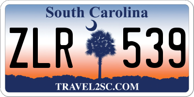 SC license plate ZLR539