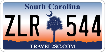 SC license plate ZLR544